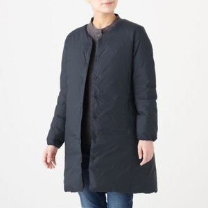 Muji Down Collarless Coat - Size XS